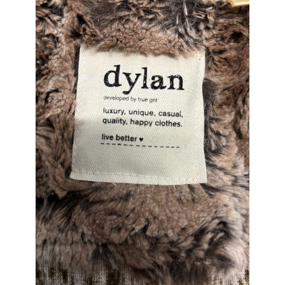 True Grit Dylan Faux Fur Button Front Jacket In Brown & Cream Tones - Picture 6 of 8